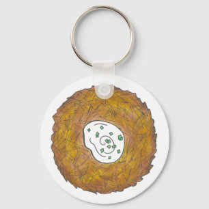 Porte-clés Latkes Potato Pancake Hanukkah Jewish Holiday Food