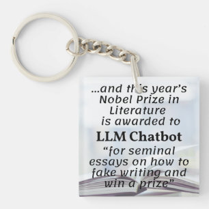 Porte-clés Lauréat du prix Nobel LLM Chatbot en littérature