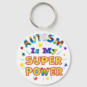 Porte-clés L'autisme est ma super puissance