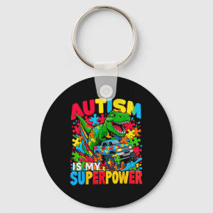 Porte-clés L'autisme est ma superpuissance Dino Boys Monster