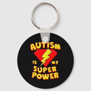 Porte-clés L'autisme est mon super-pouvoir Superhero Autisme 