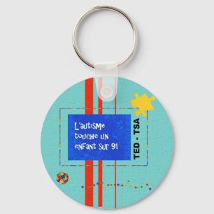 porte-clés L'autisme touche un enfant sur 91 Keychain