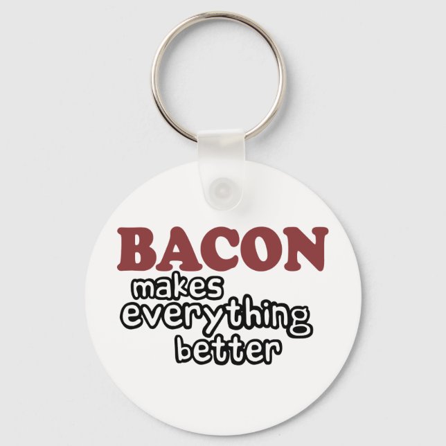 Porte-clés le bacon améliore tout (Recto)