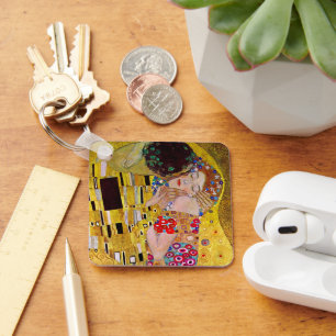 Porte-clés Le baiser de Gustav Klimt, Art nouveau Vintage