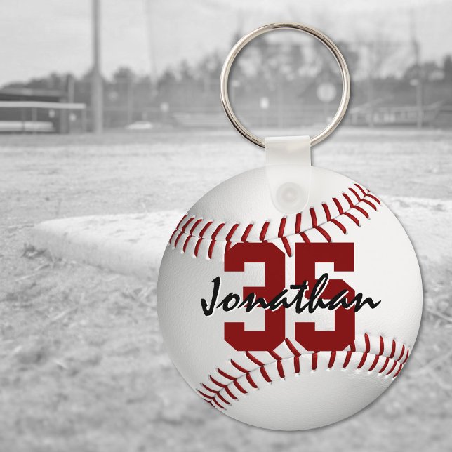 Porte-clés Le baseball personnalisé du garçon (Créateur téléchargé)