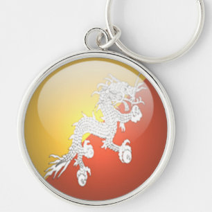 Porte-clés Le Bhutan - porte - clé rond de la meilleure