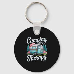 Porte-clés Le camping est ma thérapie campeur camp aventure a