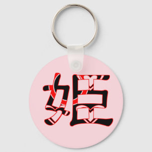 Porte-clés Le caractère de kanji de la princesse