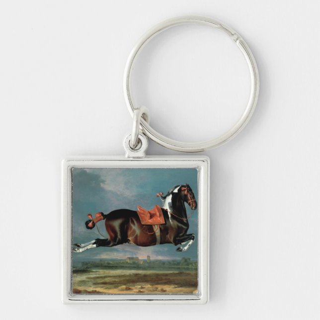 Porte-clés Le cheval pie "Cehero" s'élevant (Devant)