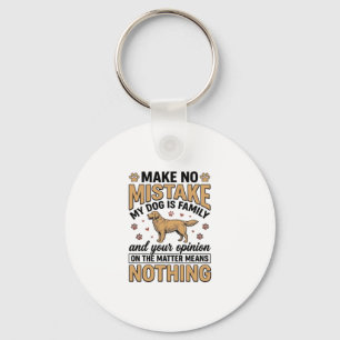 Porte-clés Le chien est une famille vintage retriever typogra