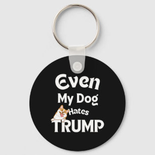 Porte-clés Le chien Tee - shirt anti-Trump déteste Donald Dog