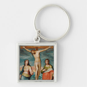 Porte-clés Le Christ sur la croix avec des saints