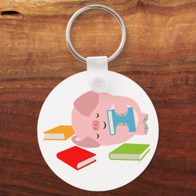 Porte-clés Le Clavier Petit Louveur De Livre (Joli Cochon De  (Recto)