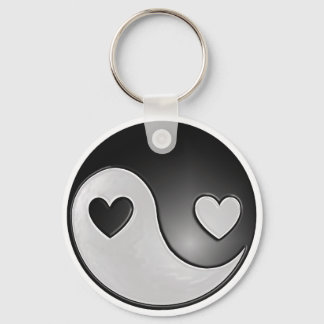 Porte-clés le coeur du yin yang