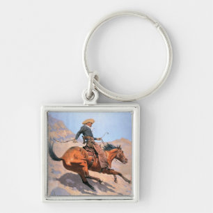 Porte-clés Le cowboy (huile sur la toile)