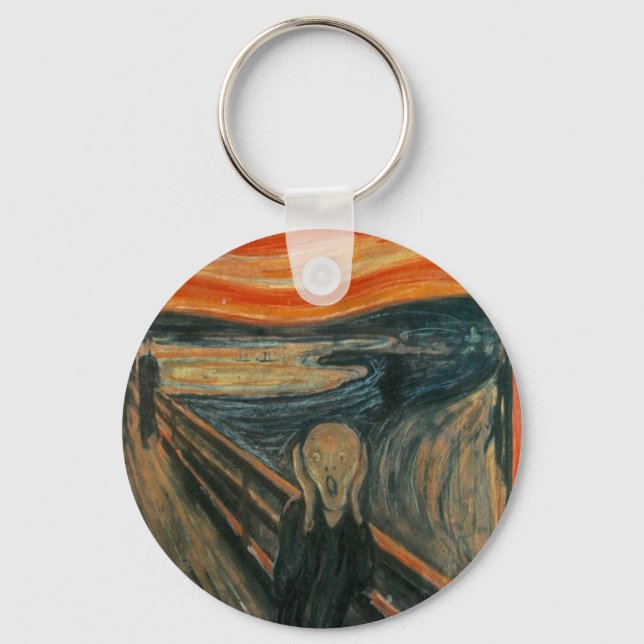 Porte-clés Le Cri - Edvard Munch. Peinture d'art. (Recto)