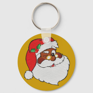 Porte-clés Le cru a dénommé l'image noire de Père Noël