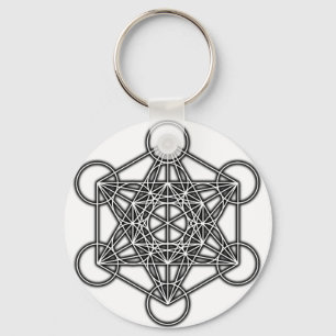 Porte-clés Le cube de Metatron (noir)