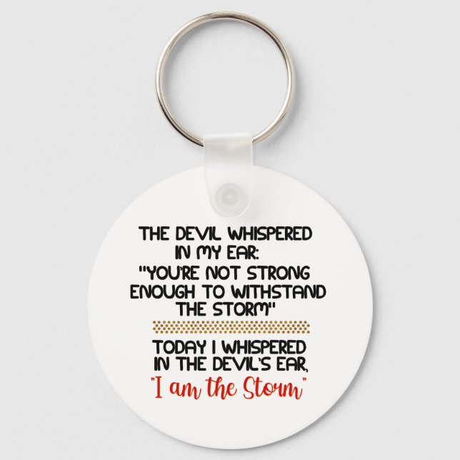 Porte-clés Le diable murmura dans mon oreille Life Inspiratio (Recto)