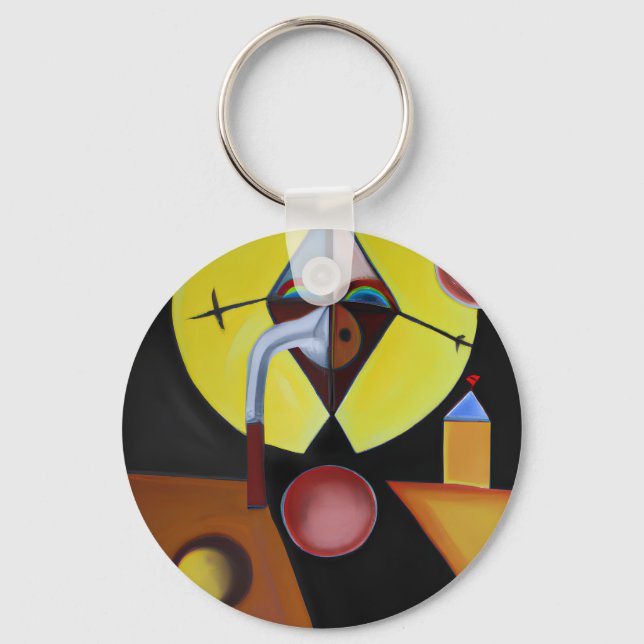 Porte-clés Le docteur de la peste - Peinture à l'huile (Recto)