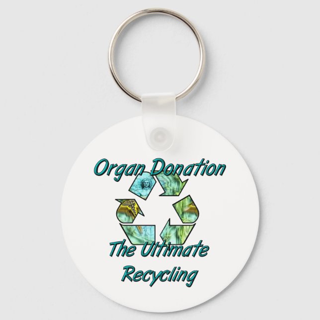 Porte-clés Le don d'organes le recyclage ultime (Recto)