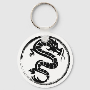 Porte-clés Le dragon noir sur