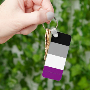 Porte-clés Le drapeau de fierté asexuel de SlipperyJoe met l'