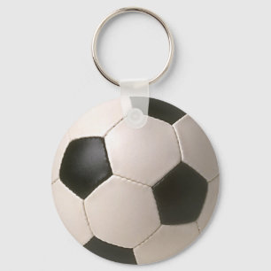 Porte-clés le football blanc noir de 3D Soccerball