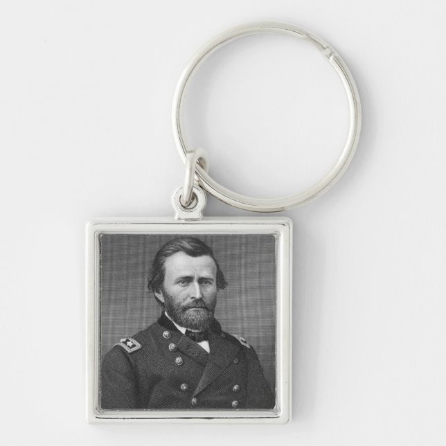Porte-clés Le Général Ulysse Simpson Grant, gravé après le DA (Devant)