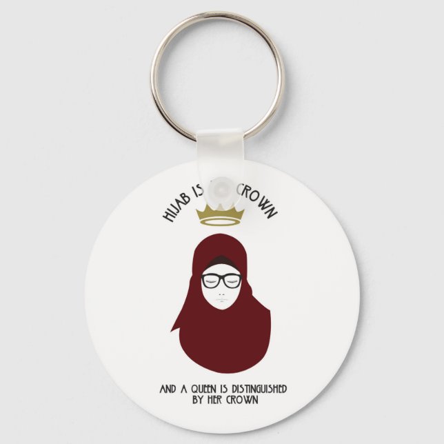 Porte-clés Le hijab est ma couronne - VERRES (Recto)