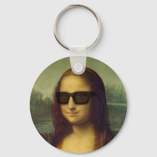 Porte-clés Le hippie heureux Mona Lisa ombrage Leonardo da