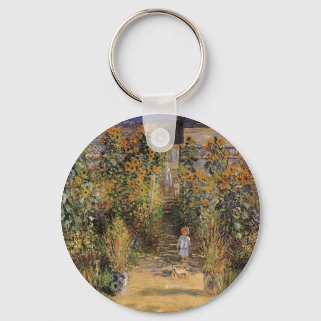 Porte-clés Le jardin de l'artiste à Vetheuil par Claude Monet (Recto)
