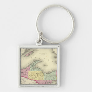 Porte-clés Le Lac Supérieur Et La Partie Nord Du Michigan