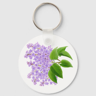 Porte-clés Le lilas de ressort fleurit le porte - clé