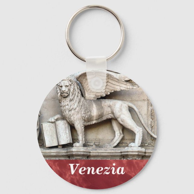 Porte-clés Le Lion ailé de Venise, Italie (Recto)