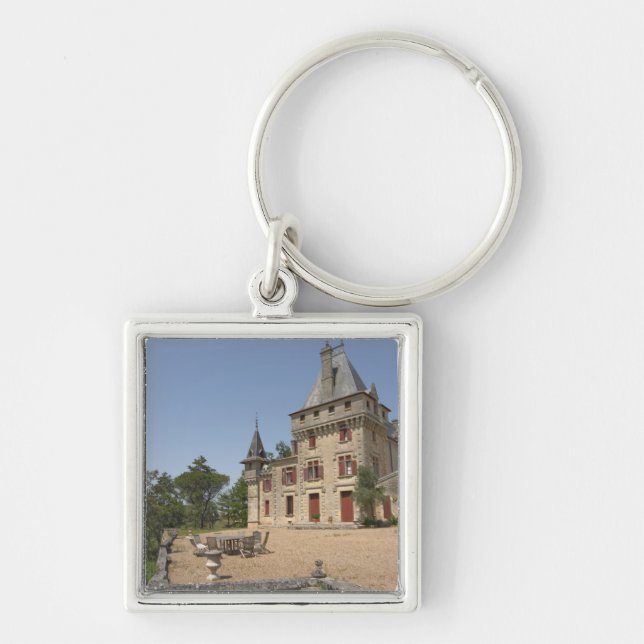 Porte-clés Le magnifique château de Pressac et le jardin (Devant)