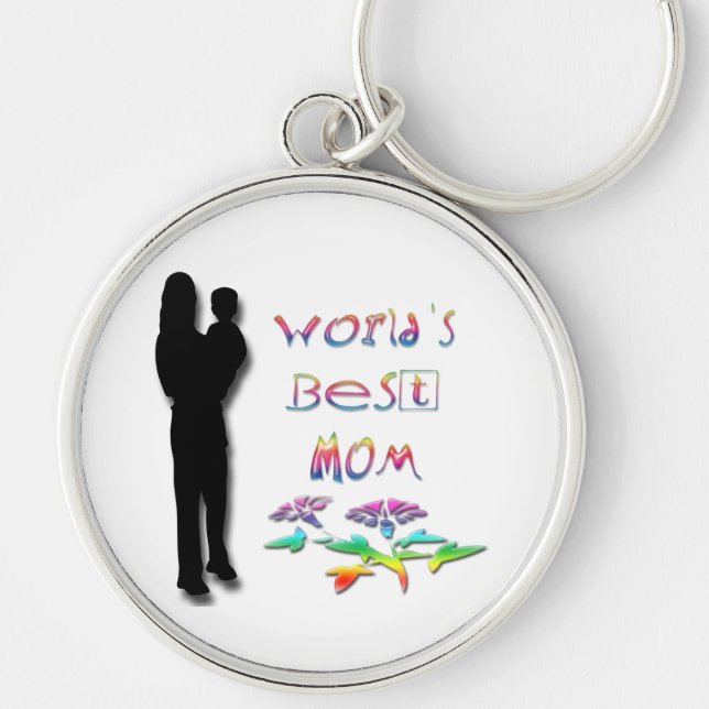 Porte-clés Le meilleur porte - clé de la maman du monde (Devant)