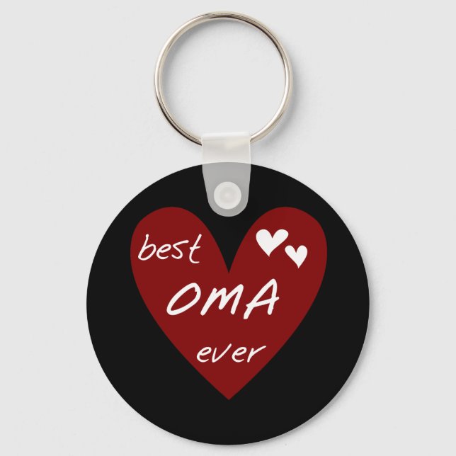 Porte-clés Le meilleurs T-shirts et cadeaux d'Oma de coeur (Recto)