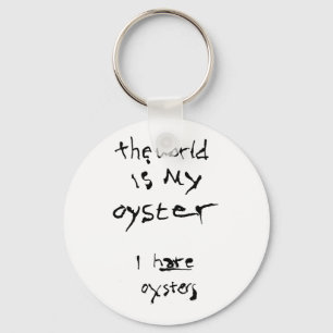 Porte-clés Le Monde Est Mon Huître... Je déteste les huîtres