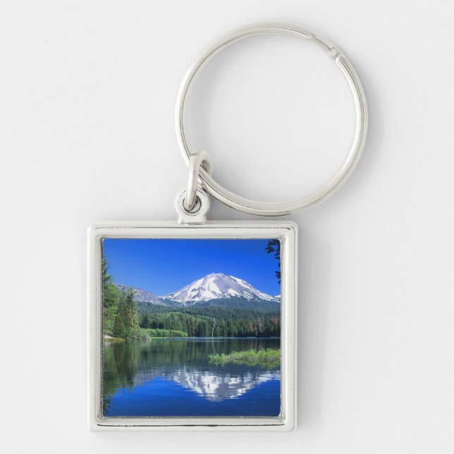 Porte-clés Le mont Lassen surplombe le lac Manzanita (Devant)