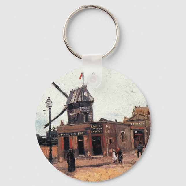 Porte-clés Le Moulin de la Galette par Vincent van Gogh (Recto)