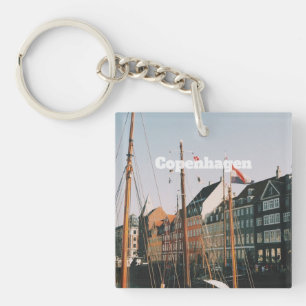 Porte-clés Le Nyhavn emblématique, Copenhague, Danemark
