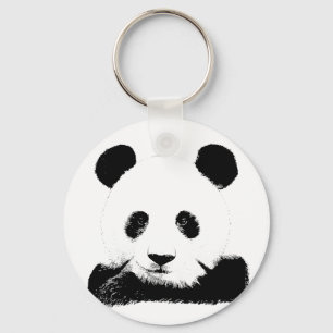 Porte-clés Le panda jette un coup d'oeil