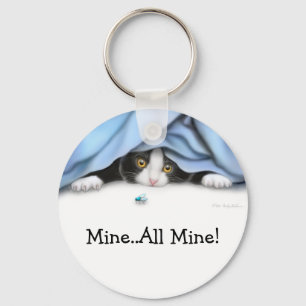 Porte-clés Le porte - clé de chat de chasseur de mouche