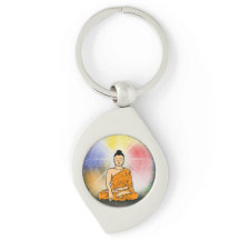 Le Porte - clé en métal Dharma Wheel du Bouddha de