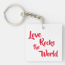 Le Porte - clé 'Love Rocks the World'