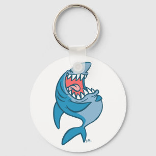 Porte-clés Le porte - clé riant de bande dessinée de requin