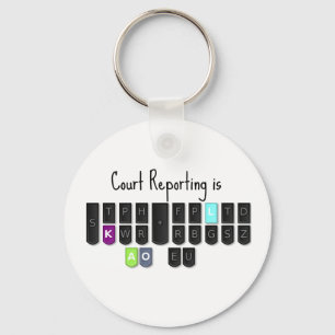Porte-clés Le procès-verbal est Cool Steno Clavier Mugs