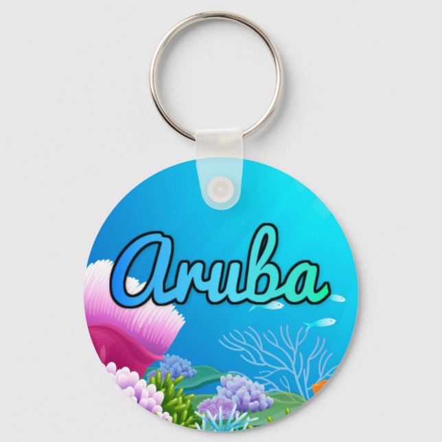 Porte-clés Le récif d'Aruba (Recto)