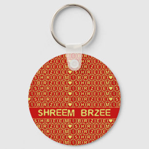 Porte-clés Le Red Gold Chant Shreem Brzee attirer la richesse